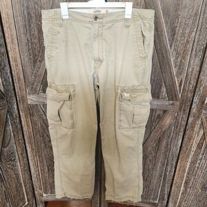 Levi's Pants Men's 36x34‎ Khaki Cargo Loose Straight Baggy Y2K Vintage Destroyed